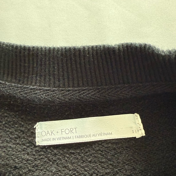 OAK + FORT Iconic 1982 Graphic Oversized Crewneck Size Small Black - Picture 13 of 13